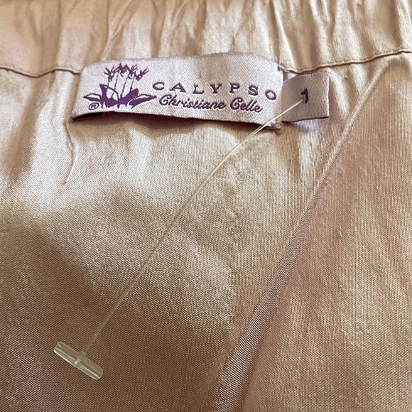 SOLD Calypso vintage gorgeous 2 pc 100 % silk beautiful pink long dress Med💕 - Picture 9 of 10